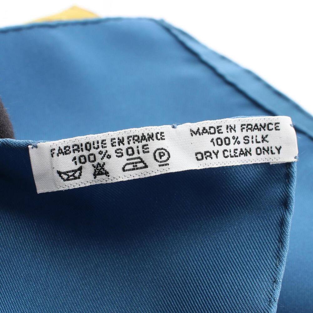 HERMES Authentic Blue Silk Scarf - Picture 3 of 5